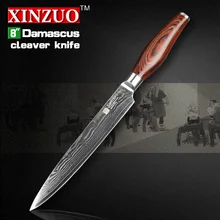 8 zoll cleaver messer Damaskus küchenmesser VG10 fleisch Sashimi kochmesser küchenmesser werkzeug fish messer holzgriff kostenloser versand
