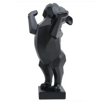 

38cm Creative Geometric Dog Art Sculpture Origami Animals Dog Figurine Resin Art&Craft Home Decoration R1725