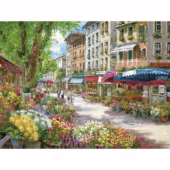 

New 5D DIY Diamond Embroidery Kits Diamond Painting Cross Stitch Flowering Street Picture Rhinestone Home Decor Gift