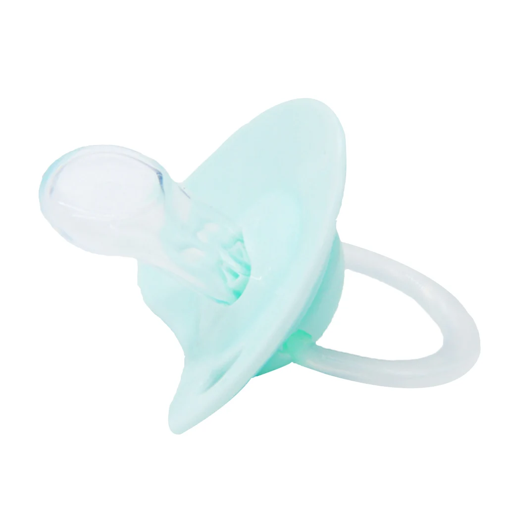 Flat Thumb Baby Infant Toddler Pacifier Silicone Teat Nipple Soother Sucking Teether Toy 2Colors