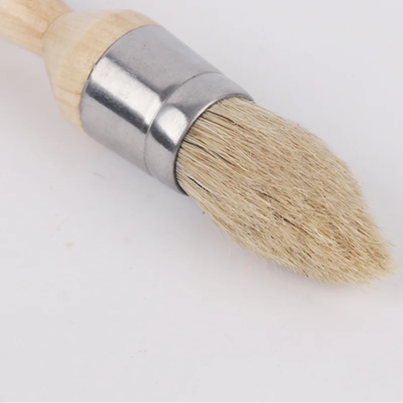 3 шт. мелованная краска натуральная чистая щетина кабана воском сочетание круглых деталей кисти используются со всеми видами мелованной краски