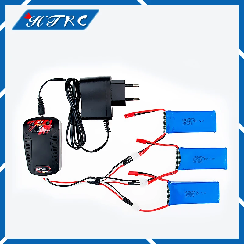 3pcs Yizhan Tarantula X6 JJRC H16 Spare Part RC Quadcopter Lipo Battery 7.4V 1200mAh 30C Charger Balance Drone Free shipping MJX |