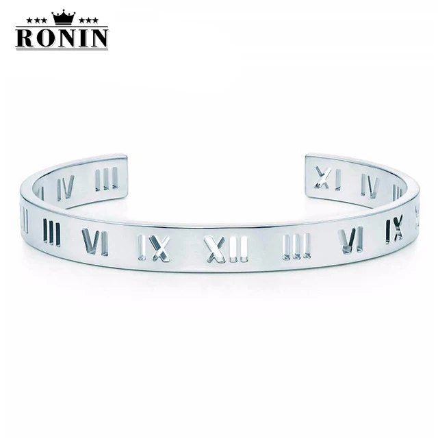 

RONIN 100% Sterling Silver High Quality 1:1 Fashion Charm Have Logo TIFF Atlas@ Narrow Opening Bracelets Women Jewelry Free Mail