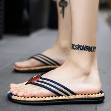 Г. Летние повседневные мужские вьетнамки, сандалии на плоской подошве, обувь для мужчин, Вьетнамки, пляжные сандалии, обувь Мужская Уличная обувь большой размер 40-45