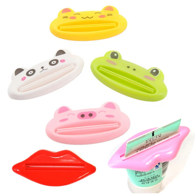 

1/2/3/5Pcs Plastic Cute Animal Cartoon Squeezer / Toothpaste Tube Squeezer Home Commodity Bathroom Tube Toothpaste Dispenser