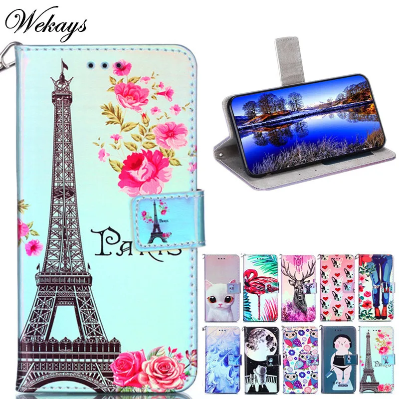 

Wekays Cover For LG Stylus 3 Cartoon Tower Leather Funda Case For Coque LG Stylus 3 Stylo 3 K10 Pro LS777 M400DK 5.7" Cover Case