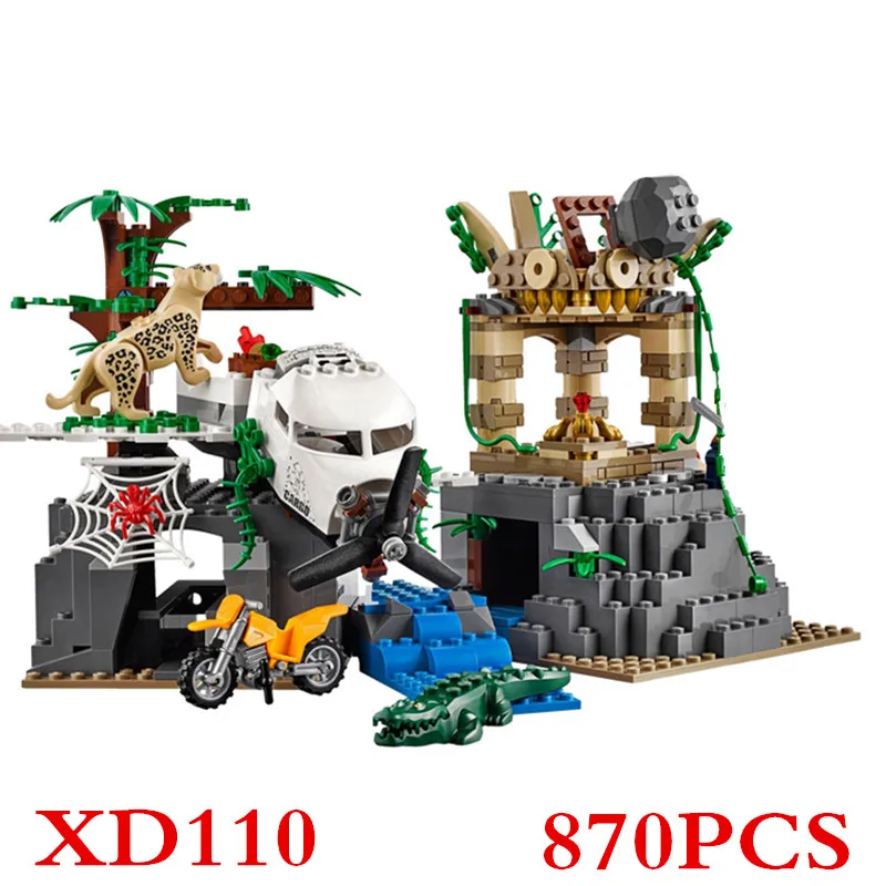 

City police series 02061 Jungle Exploration Raiders of the Lost Ark Building Bricks Blocks Compatible with 60161 XD110