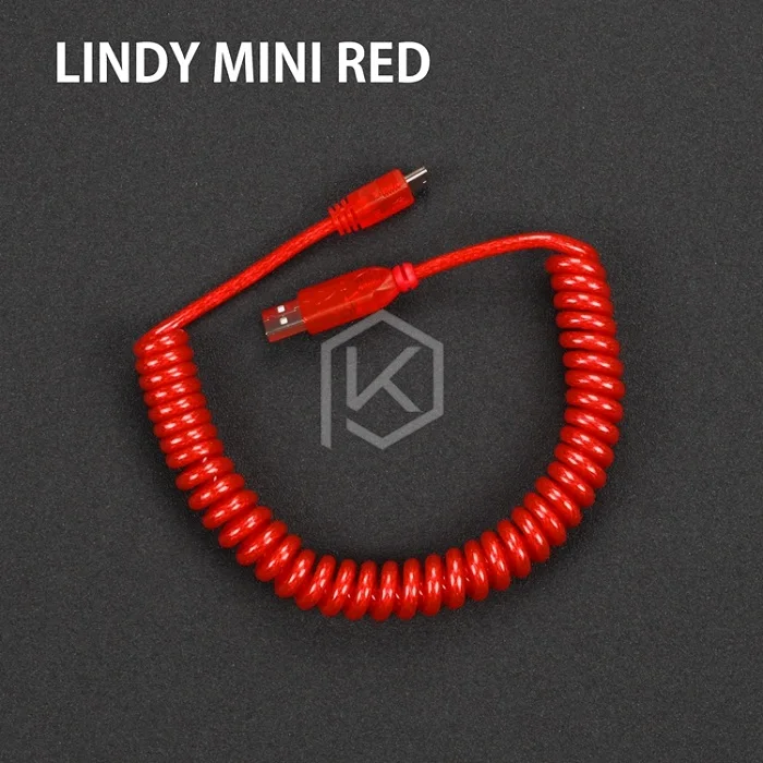 LINDY кабель провод механическая клавиатура GH60 USB кабель mini USB порт для покера 2 GH60 Комплект клавиатуры DIY - Цвет: Lindy Mini Red