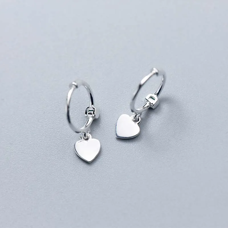 

Fashion Heart 925 Sterling Silver Stud Earrings for Women Charm Small Studs Earring Girl Sterling-silver-jewelry Gift Wholesale