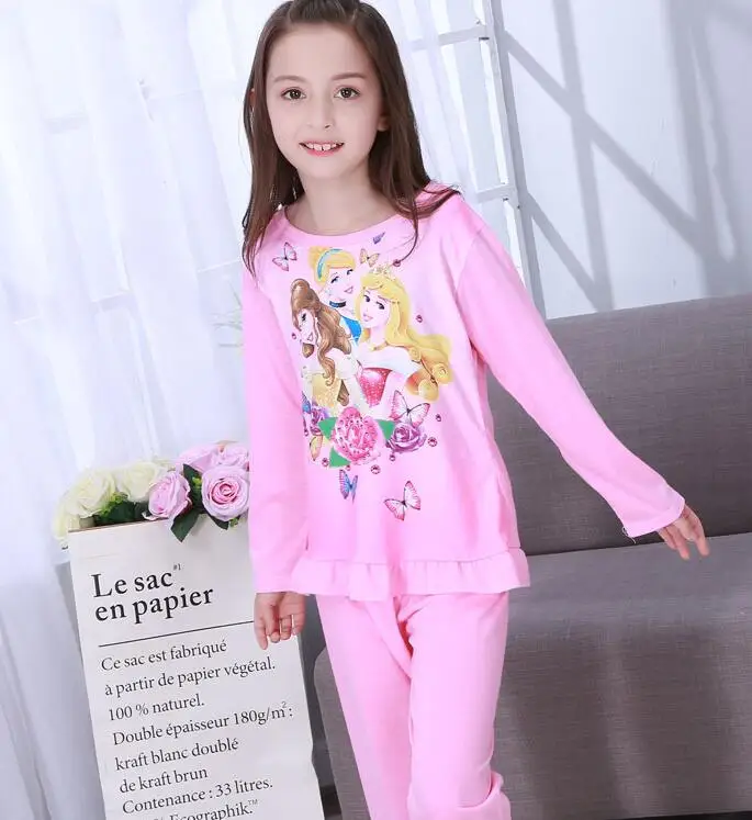 Одежда для больших девочек детские пижамы осенне-зимние пижамы для девочек тонкая одежда для сна Коралловая свободная детская одежда для сна пижамный комплект для малышей домашний комплект - Цвет: STYLE  8