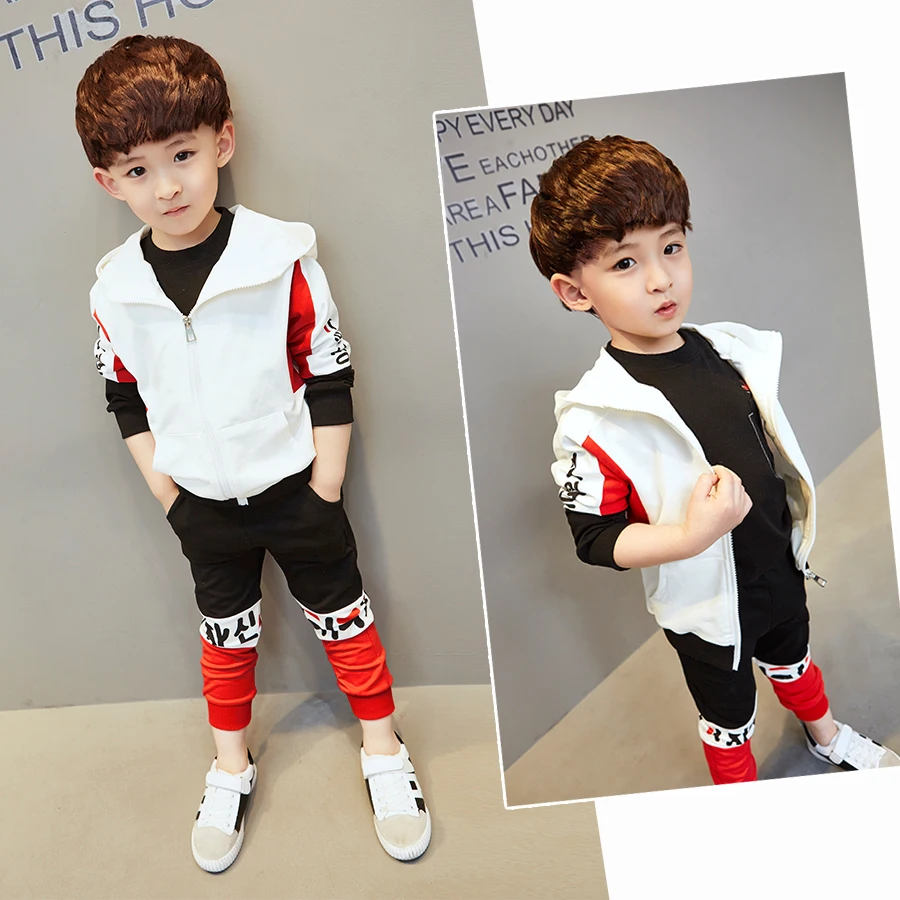 

2017 spring section Korean version of the baby sweater trousers sets of children's cotton two-piece tide