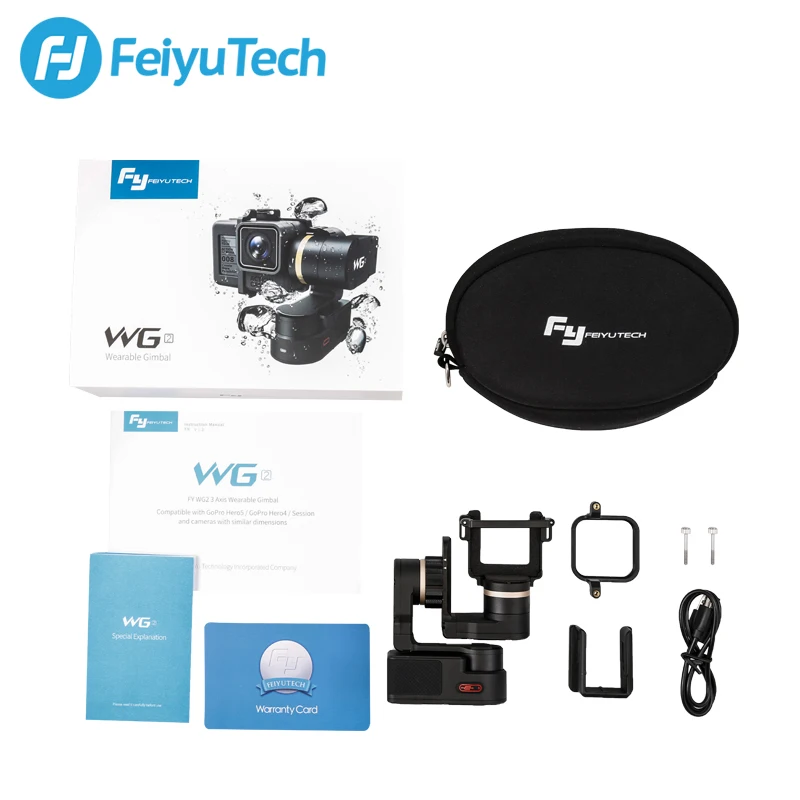 Feiyutech новые WG2 носимых 3 оси Водонепроницаемый Gimbal стабилизатор для GoPro 4/5/сеанса Yi
