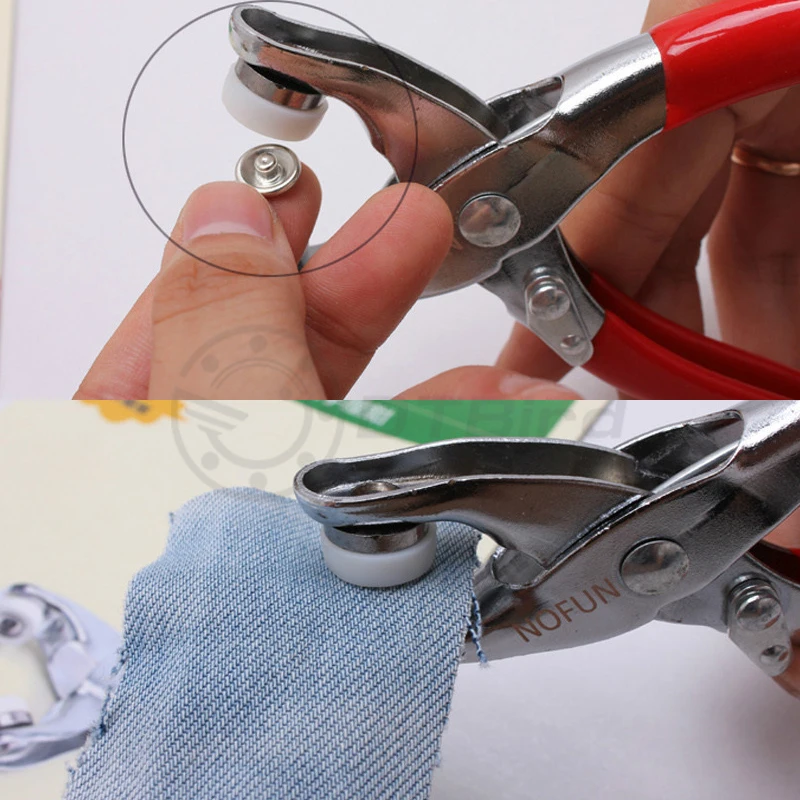 Skup 200 sztuk Multicolor zatrzaski + 1pc szczypce metalowe łączniki zatrzask narzędzia instalacyjne na ubrania dla dzieci 9.5mm