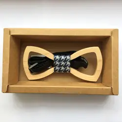 Шелковые галстуки новый бренд и высококачественная модная мужская галстук-бабочка Matts шаблон плед треугольником деревянный
