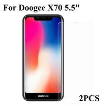 2 PCS Doogee X70 מזג זכוכית סרט מגן Replacemant חלק עבור Doogee X 70 זכוכית טלפון מסך מגן טלפון נייד סרט(China)