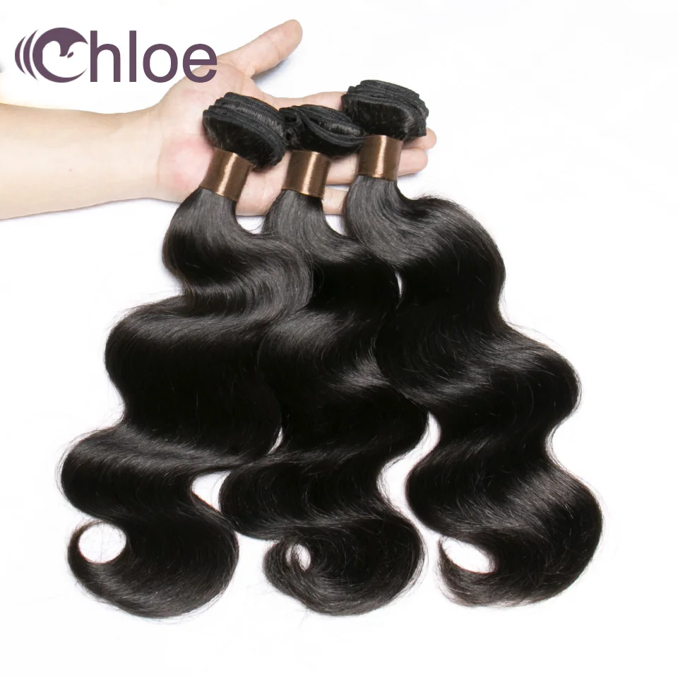 Chloe малазийские объемные волнистые волосы плетение Натуральные Цветные волосы Реми 3 пучка "-30" дюймов человеческие волосы ткачество 3 шт./партия