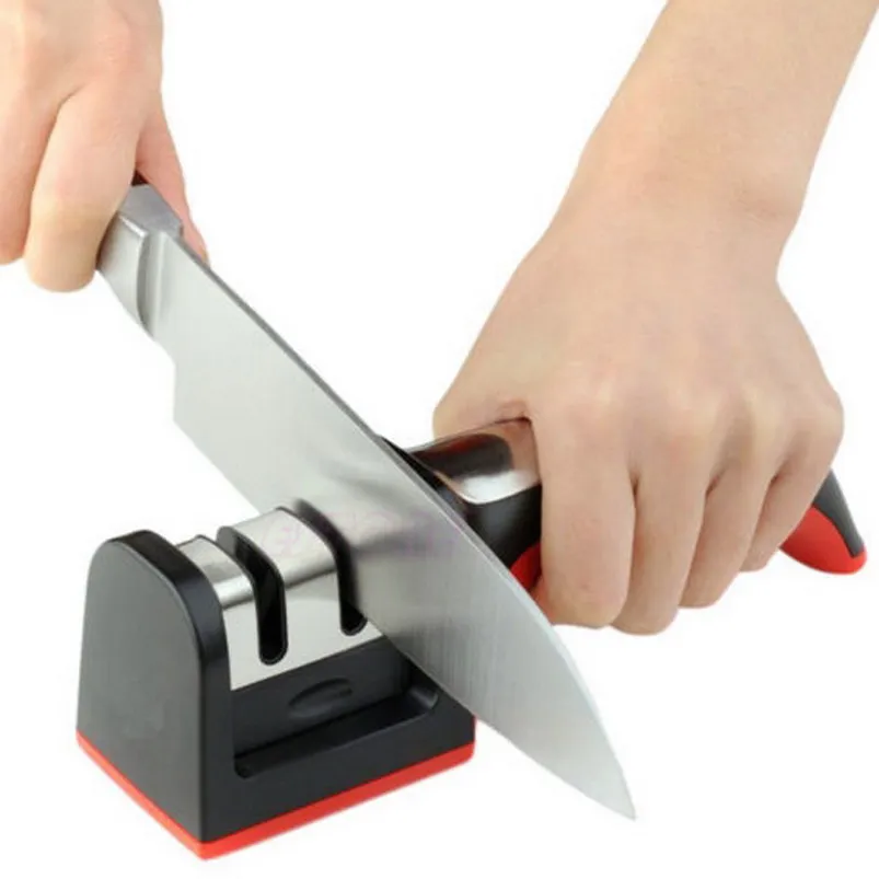 New Two Stages Diamond Ceramic Kitchen Knife Sharpeners Sharpening Stone Household Sharpener