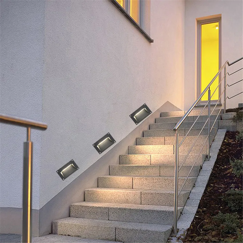 Wall Light led Waterproof Led Stair Light Aluminum 3W Recessed LED Step