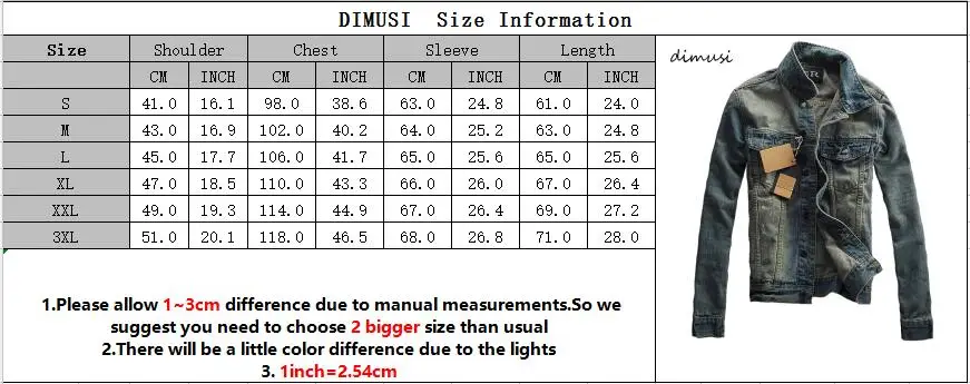DIMUSI осень зима мужская джинсовая куртка трендовая модная рваная джинсовая куртка мужская джинсовая куртка Верхняя одежда мужские ковбойские пальто 3XL, TA227