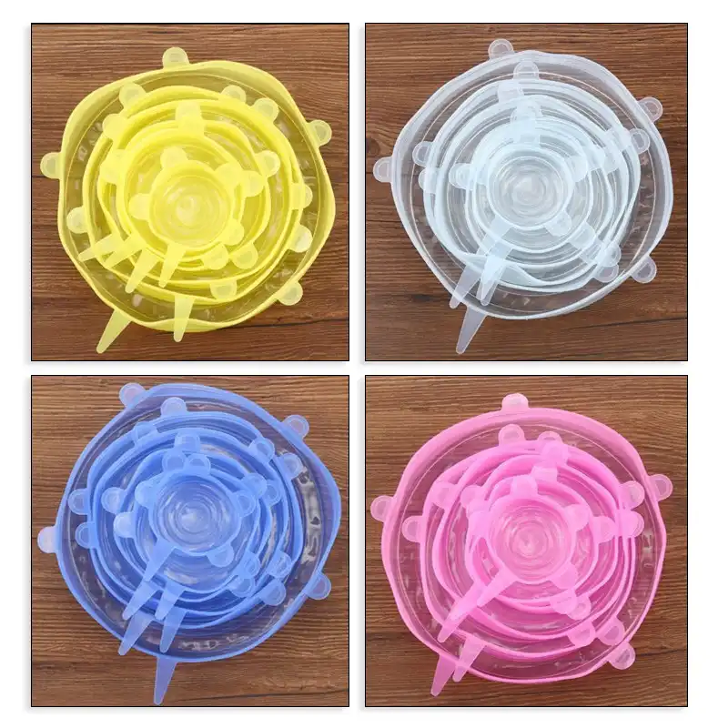Silicona Reutilizables para Tazas con Dise/ño de Diamantes YUIP 6 Piezas Silicona para Vasos de Cristal Tapas de La Taza de La Bebida del Silic/ón,Tapas de Taza de Cristal Redondas Creativas