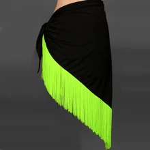 Латинский танец хип шарф танцевальная одежда кружевная кисточка шаль танцевальная одежда для ча латинский танец юбки платья для женщин сальса танцевальная одежда