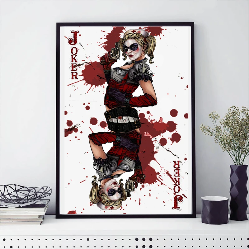 

Batman Arlequina Nordic Marvel Super Heroes Canvas Painting Oil Print Poster Wall Art Picture for Living Room Home Decoration