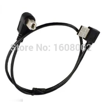 

100pcs x 50cm USB 2.0 A Male Right Angle To B Male Right Angle Printer Cable Freeshipping
