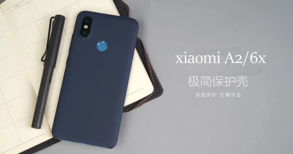 Custodia ecopelle bookstyle per Xiaomi Mi A2 Mi 6X nero 5.99'' 