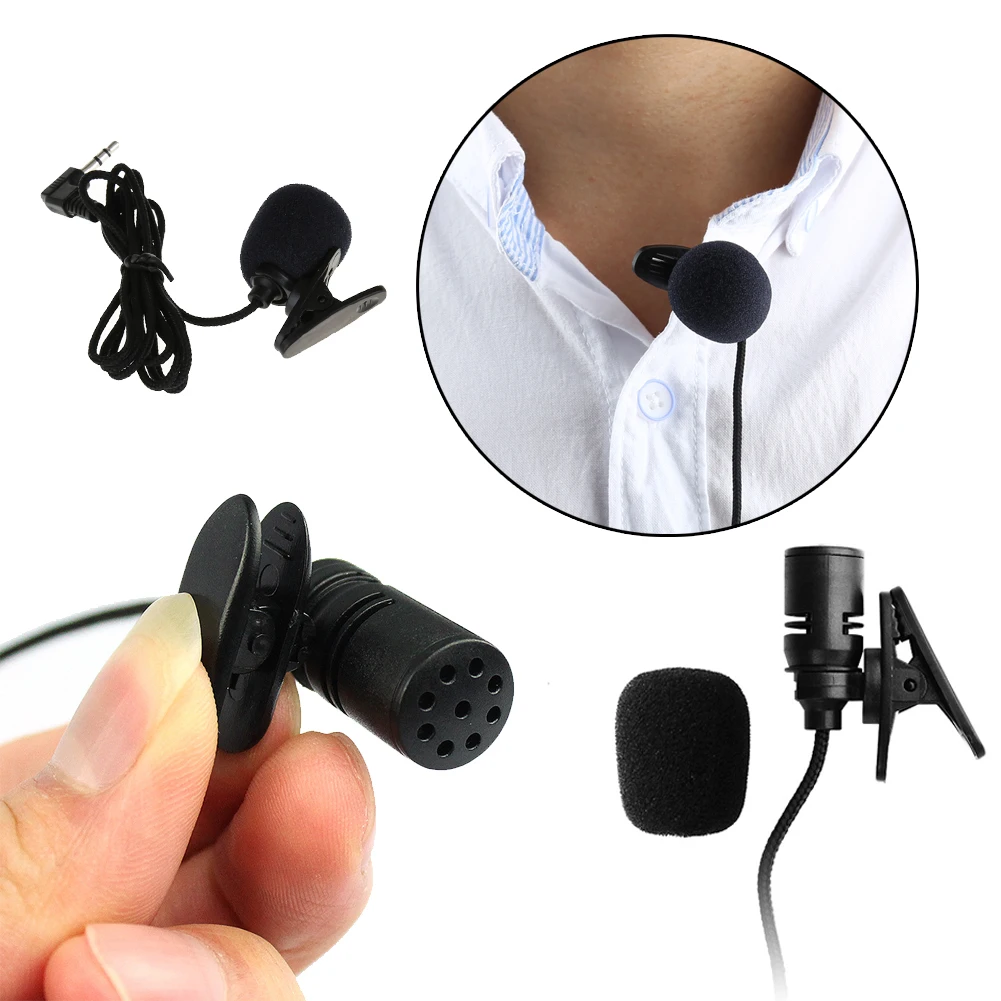 Портативный петличный микрофон с зажимом и отворотом 3,5 мм разъем Hands-free мини проводной конденсаторный микрофон для смартфонов ПК ноутбук