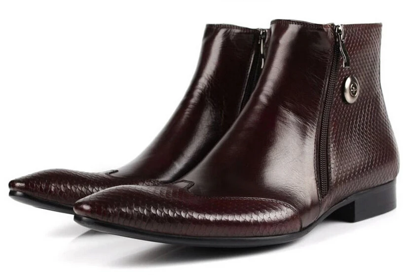 Große Größe Eur45 BraunSchwarz Spitz Serpentin Chelsea Hellbraun Leder Herren Brown Chelsea Stiefel | eBay