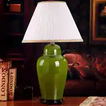 Цзиндэчжэнь Винтажный стиль Фарфоровые керамические настольные лампы для прикроватной китайской синей и белой фарфоровой Античная Настольная лампа