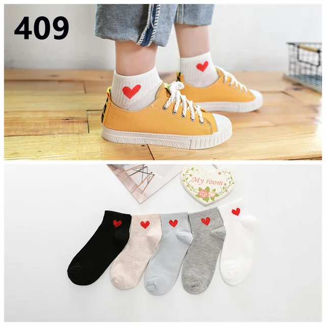 10 Pieces=5Pairs Arrivl Women Socks Funny Fruits Cute Happy Silicone Slip Invisible Cotton Sock 35-40 Printed Socking yellow