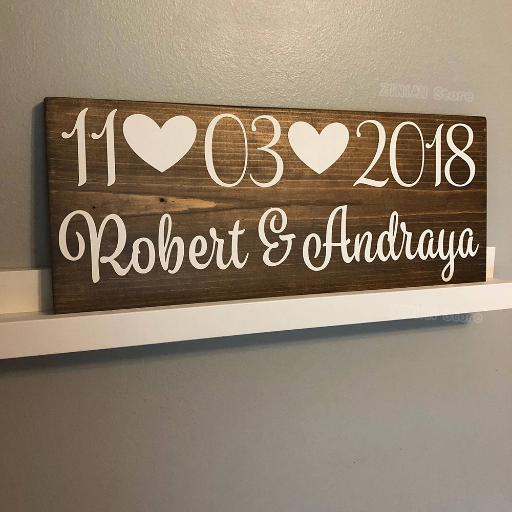Wedding-Engagement-Date-Sign-Stickers-Custom-Groom-Bride-Name-Vinyl-Wall-Decal-Wooden-Personalised-Gifts-for