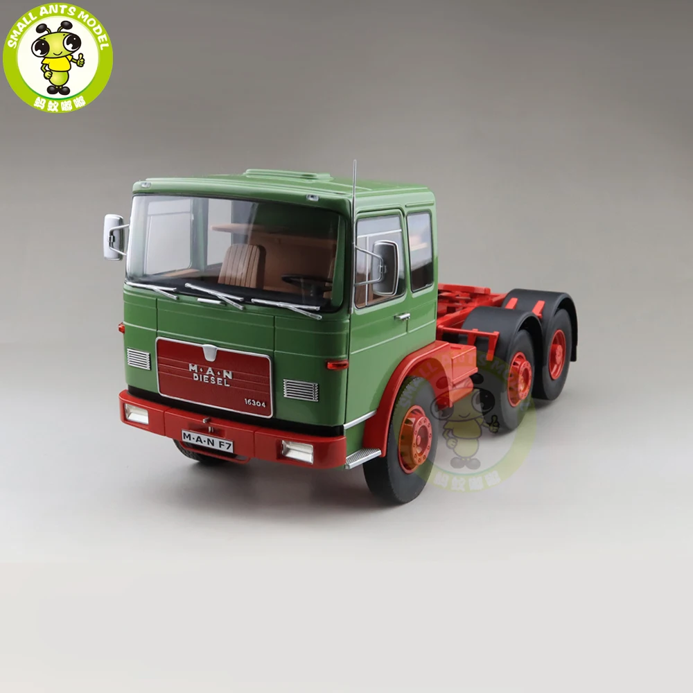 1/18 Man 16304 F7 тягач 1972 ROAD-KINGS литой автомобиль модели грузовиков игрушки для детей подарок - Цвет: Green and Red