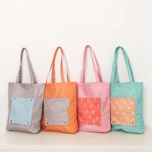 Сумка-шоппер Сумочка Многоразовые Складная Дорожная сумка Бакалея сумки хит цветная сумка мешок охраны окружающей среды Костюмы отделка