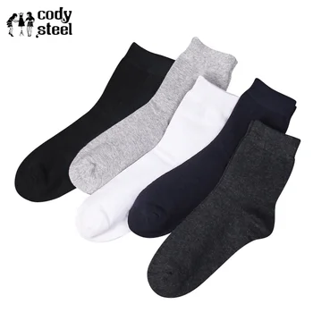 

Cody Steel Men's Socks Fashion Solid Colors Cotton Socks Male Breathable Medium Tube Business Socks For Man 3pairs/lot