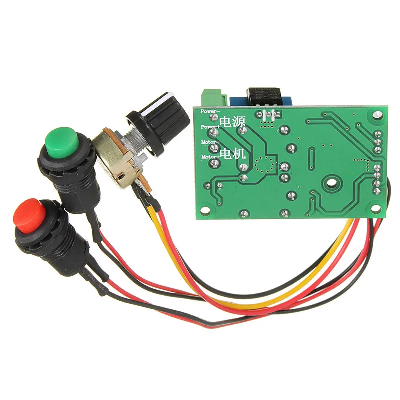 DC 6V-30V 12V 18V 24V 10A PWM DC Motor Speed Controller CW CCW Reversible Switch