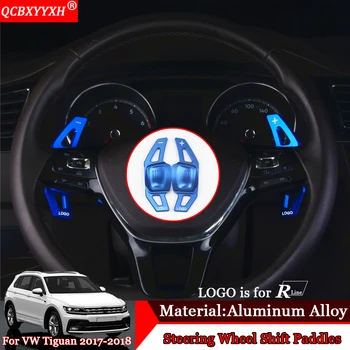 

Car-styling Aluminum Alloy 2pcs/set Car Steering Wheel Shift Paddles Decoration Car Accessories For Volkswagen Tiguan 2017-2018