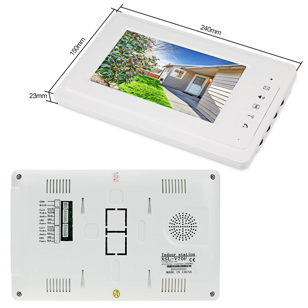 Домофон OBO Hands 7 ''TFT LCD с цветным экраном устройство для помещения 25 мелодий