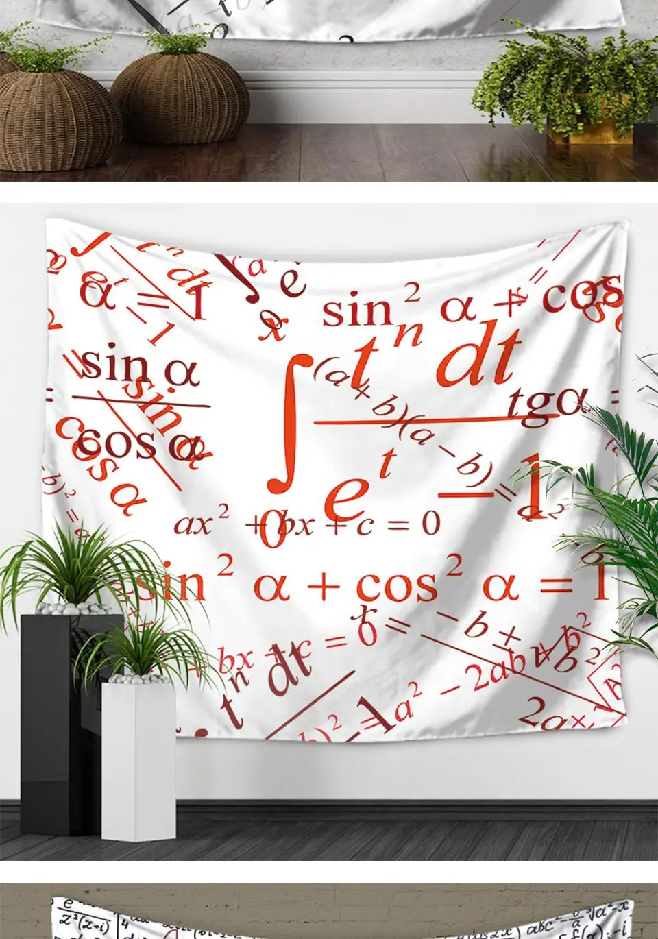 Miracille домашнее модное украшение химическая математическая формула настенный гобелен пляжное полотенце ковер для спальни 2 размера