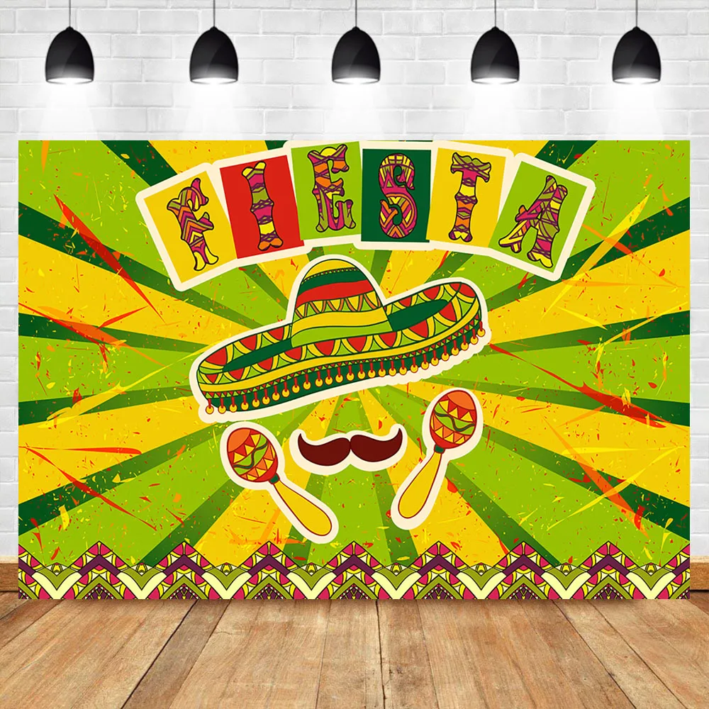

Mexico Fiesta Photography Backdrops Carnival Festival Photo Studio Props Great as Mexican Dress-up Seamless Background