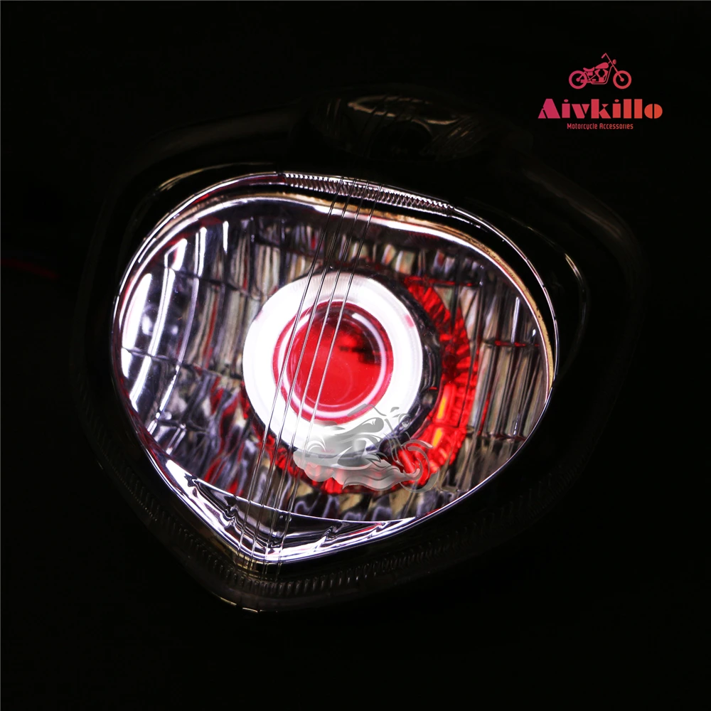 Фара в сборе Angel Eye + Demon HID проектор для 2004 2009 Yamaha FZ6 2005 2006 2007|projector hid|eye projectoreye eye |