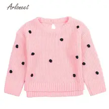 ARLONEET/свитера для девочек; свитер в горошек для маленьких мальчиков; модный свитер для маленьких мальчиков; вязаные пуловеры; теплое пальто; Верхняя одежда; dec4