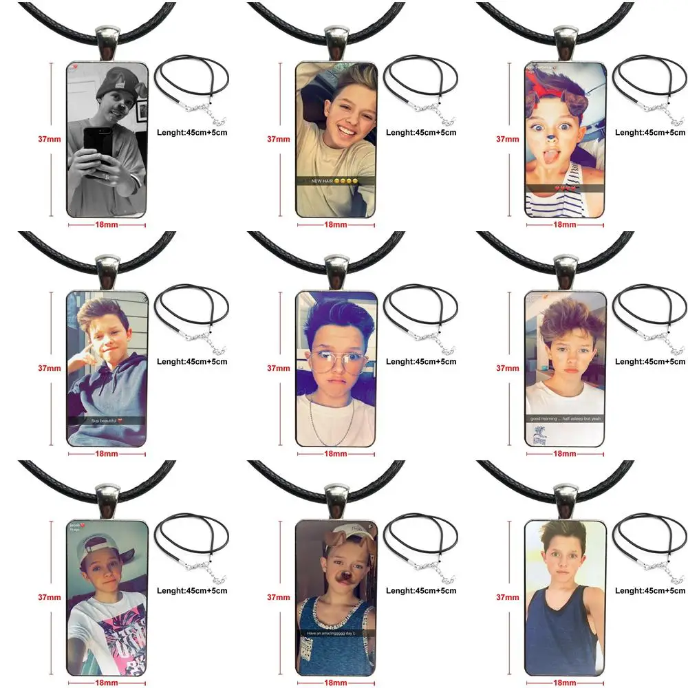 

For Women Girls Glass Pendant Necklace Handmade Half Pendant Rectangle Necklace Fashion Jacob Sartorius