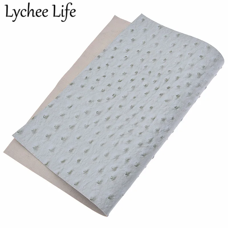 Lychee Life тисненая страусиная кожа ткань A4 ПВХ 29x21 см синтетическая ткань DIY Современная домашняя одежда Текстиль Швейные аксессуары