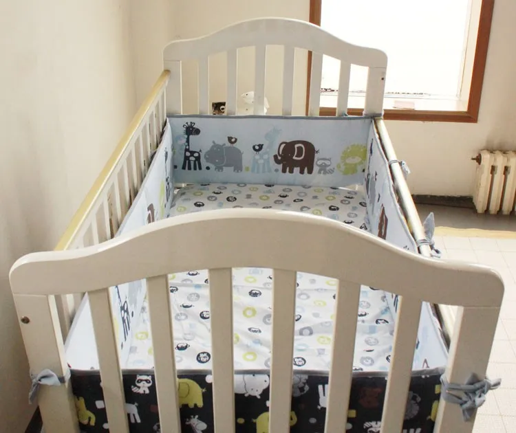 Roupa de Cama do Bebê Conjunto de Cama Berço de Algodão Pára-choques + Duvet + Capa + Saia de Cama Bordado Algodão Berço Pára-choques 4 7 Pçs Kit 15 Conjuntos de cama