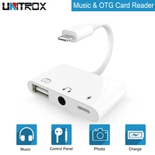 OTG адаптер для Lightning/USB 3 камера ридер с 3,5 мм разъем для наушников комплекты синхронизации данных для iPhone X/XR/XS/8/7