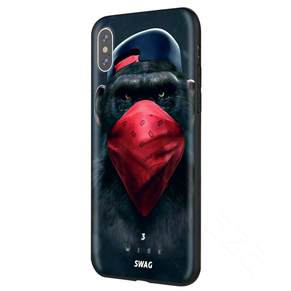 Чехол Lavaza Swag Гангстер обезьяна череп бандана для iPhone 11 Pro XS Max XR X 8 7 6 6S Plus 5 5S se - Цвет: 9