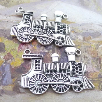 

20pcs Charm train Pendant 30*45mm 8.3g Antique silver Handmade Jewelry Making DIY Supplies European Alloy accessories Hot