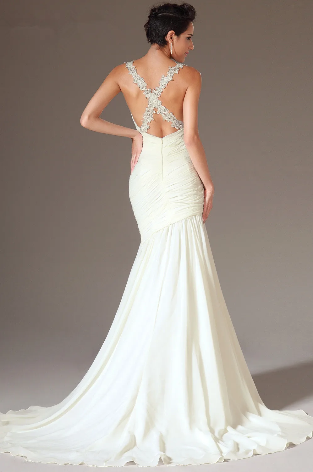 Freeshipping-New-Mermaid-Evening-Dress-Scoop-Neckline-Court-Train-Chiffon-Evening-Gowns (3)